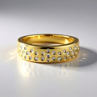 Zilveren ring met I2 (J) Diamanten