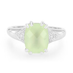 Anello in argento con Prehnite