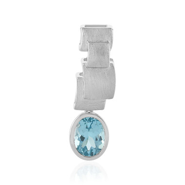 Ciondolo in argento con Topazio Blu Cielo (MONOSONO COLLECTION)