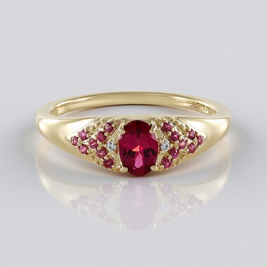 Rubellit-Goldring