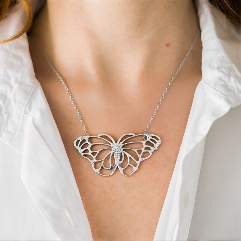 Zirkon-Silbercollier (de Melo)