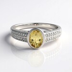 Anello in argento con Berillo Giallo