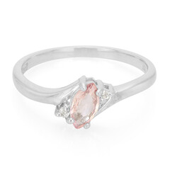 Padparadscha-Saphir-Silberring