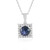 Collana in argento con Zaffiro Stellato Blu