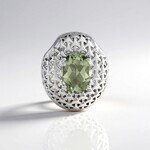 Ciondolo in argento con Ametista Verde (MONOSONO COLLECTION)