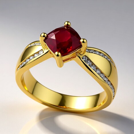 Anello in oro con Rubino del Madagascar (de Melo Gold)