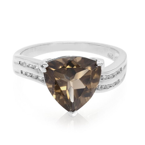 Rauchquarz-Silberring