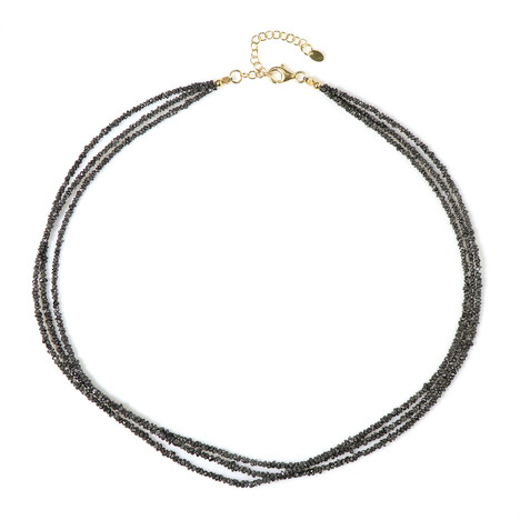 Black Diamond Silver Necklace