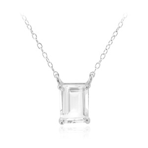 Collana in argento con Topazio Bianco