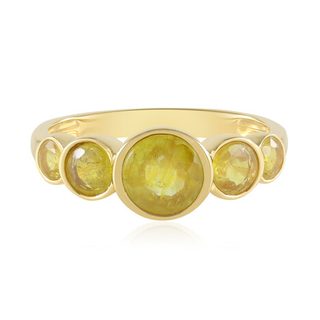 Anillo en plata con Zafiro amarillo de Madagascar (de Melo Essence)