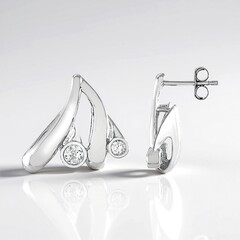 Orecchini in argento con Zircone (de Melo Essence)
