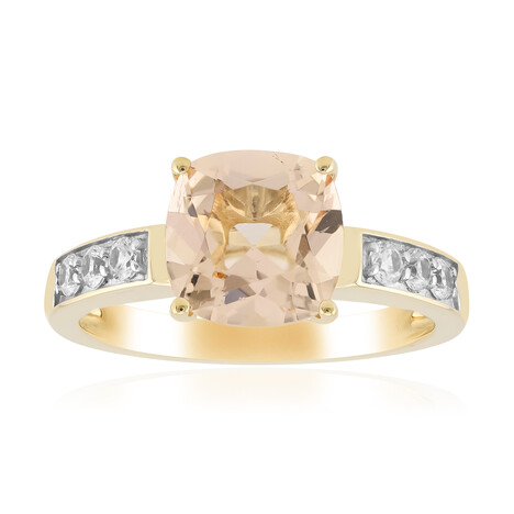 Anillo en oro con Morganita AAA de Marropino