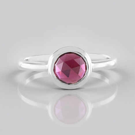 Anello in argento con Rodolite Lampone