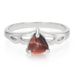 Anello in argento con Occhio di Tigre Rosso