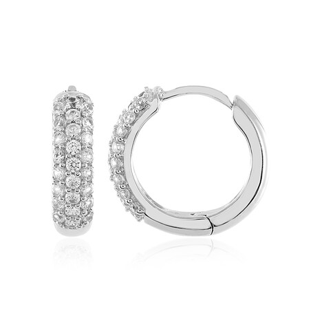 Zirkon-Silberohrringe