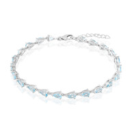 Himmelblauer Topas-Silberarmband
