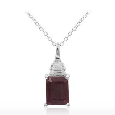 Collier en argent et Rubis