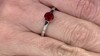 Anillo en plata con Granate de Mozambique