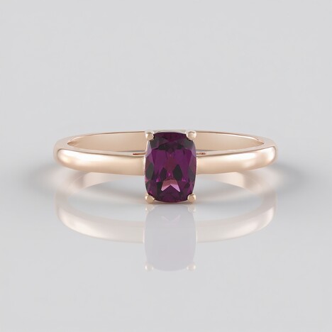 Anello in oro con Granato Magenta