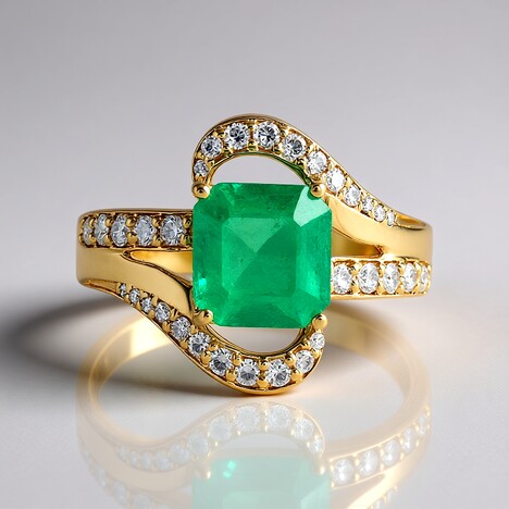 Anello in oro con Smeraldo Russo (AMAYANI)