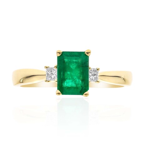 Anillo en oro con Esmeralda de Colombia (CIRARI)