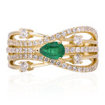 Gouden ring met een AAA Zambia smaragd (CIRARI)