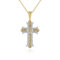 I2 Champagner-Diamant-Silberhalskette