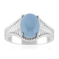 Blauer Opal-Silberring