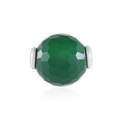 Zilveren hanger met een Groene onyx