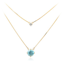 9K Ratanakiri Zircon Gold Necklace (de Melo)