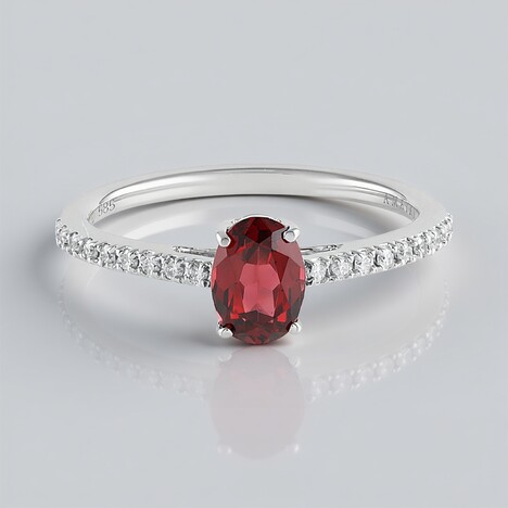 Anello in oro con Spinello Rosso (AMAYANI)