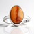 Anello in argento con Conchiglia di Ostrica Spinosa Arancione