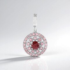 Ciondolo in argento con Zircone Mogano