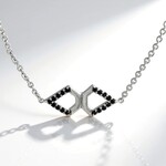 Collana in argento con Spinello Nero