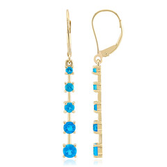 9K Goias Neon Apatite Gold Earrings