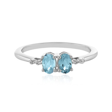 Anello in argento con Topazio Blu Cielo