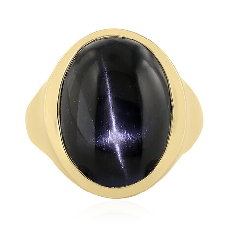 Zilveren ring met een Indische Ster Diopsied