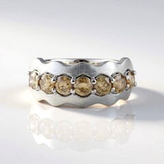 Anello in oro con Diamante Champagne I2 (de Melo Gold)