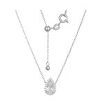 Weißer Topas-Silberhalskette (Adela Silber)