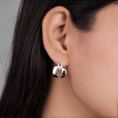 Pendientes en plata con Diamante I1 (G) (Annette)