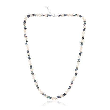 Collana in argento con Perla d'Acqua Dolce Bianca (TPC)