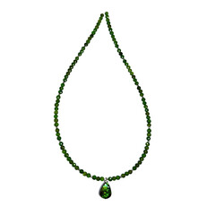 Edelstein-Silberhalskette