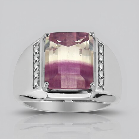 Anello in argento con Fluorite Bicolore (Pallanova)
