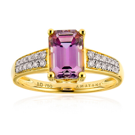 Pinkfarbener Diaspor-Goldring (AMAYANI)