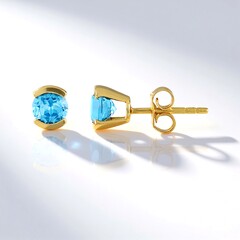 Orecchini in argento con Topazio Blu Svizzero