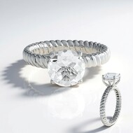 Anillo en plata con Topacio blanco