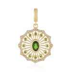 Russian Diopside Silver Pendant