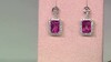 Pendientes en plata con Topacio rosa