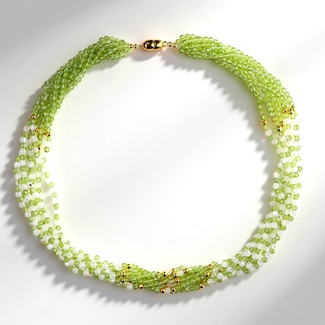 Collana in argento con Peridoto (Riya)