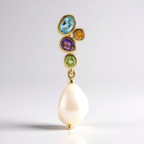 Pendentif en argent et Perle blanche de culture d'eau douce (TPC)